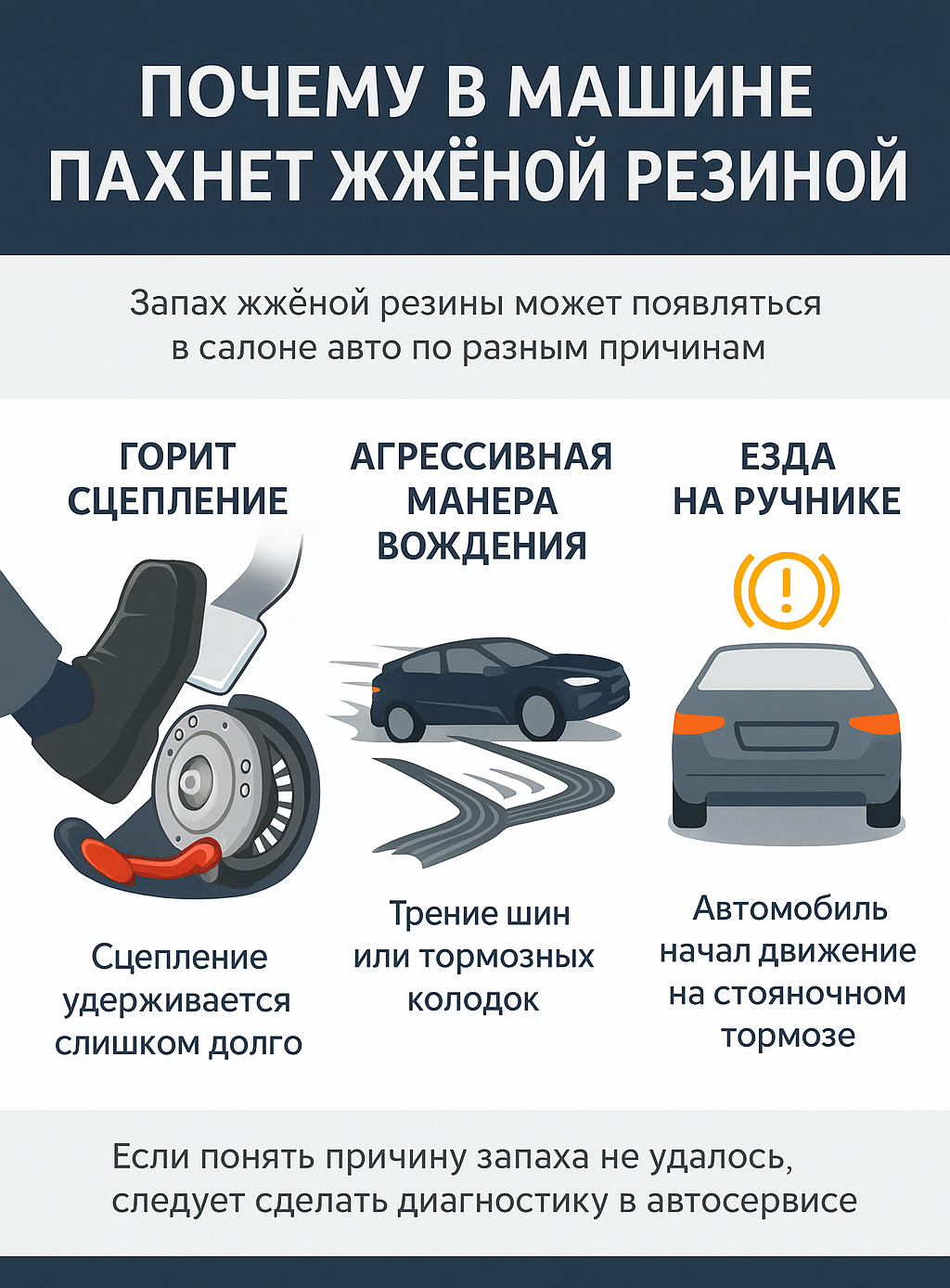 запах жжёной резиной