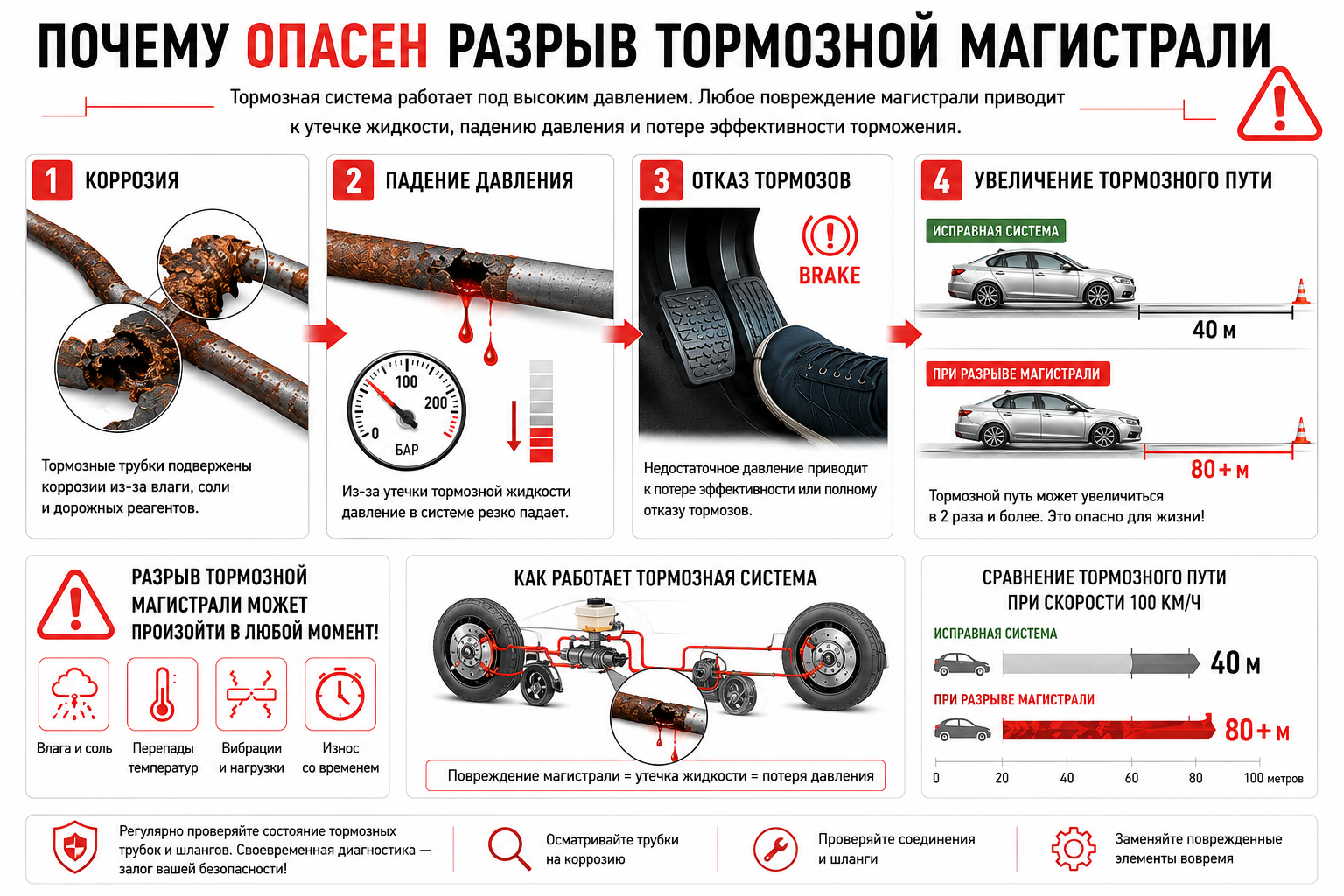 Давление тормозной жидкости