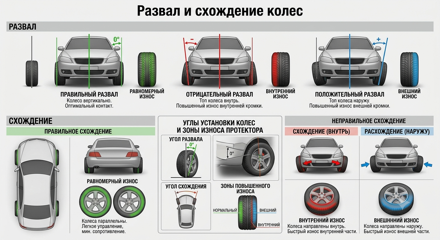 износ шин 