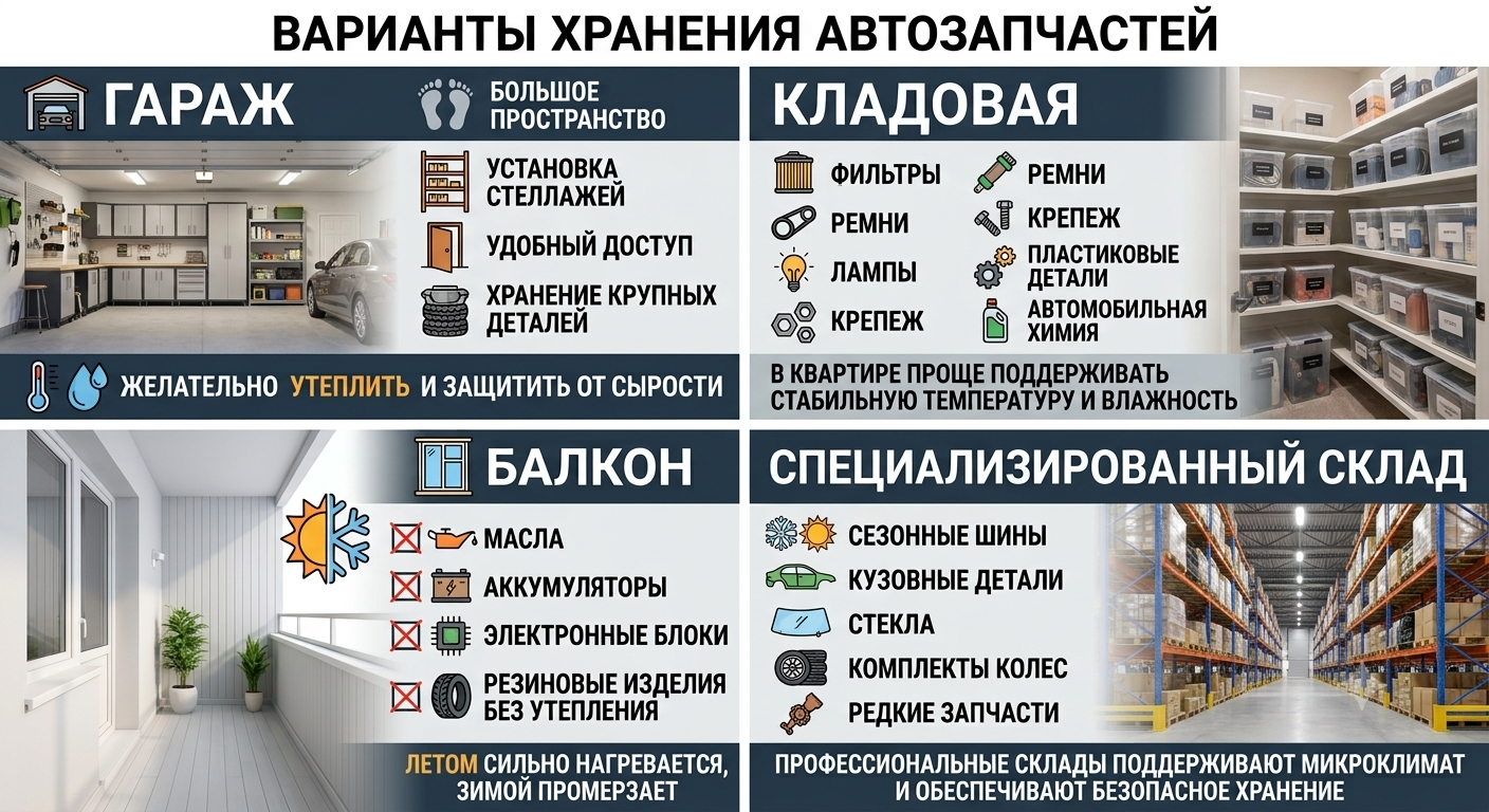 хранение автозапчастей