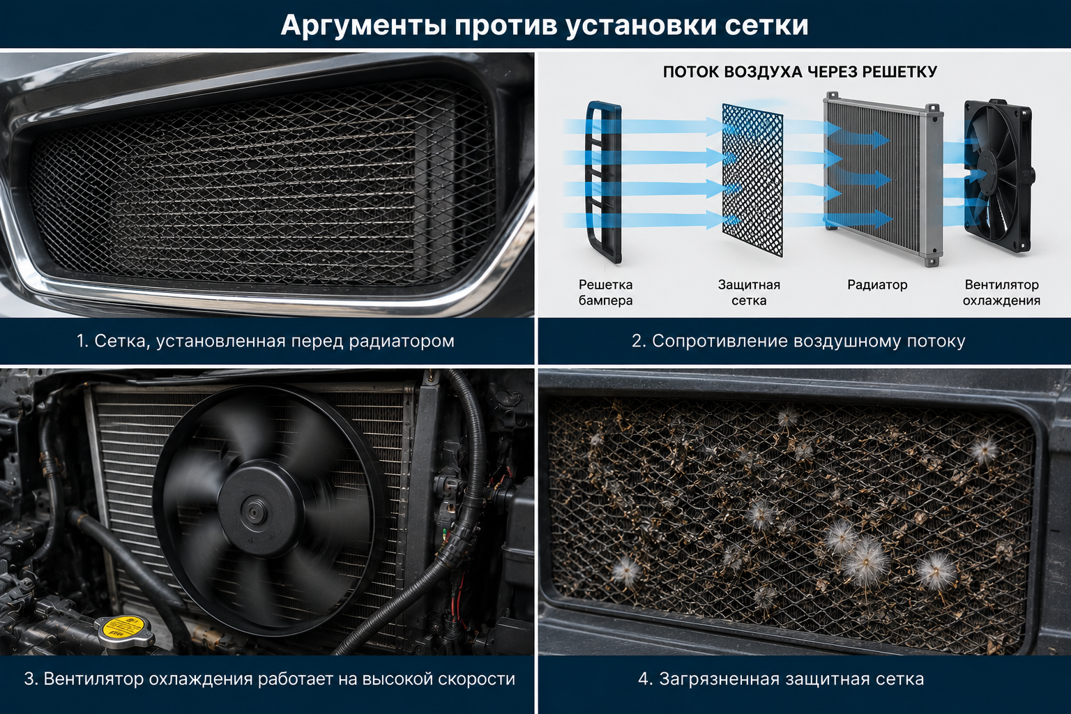Защитная сетка радиатора (4)