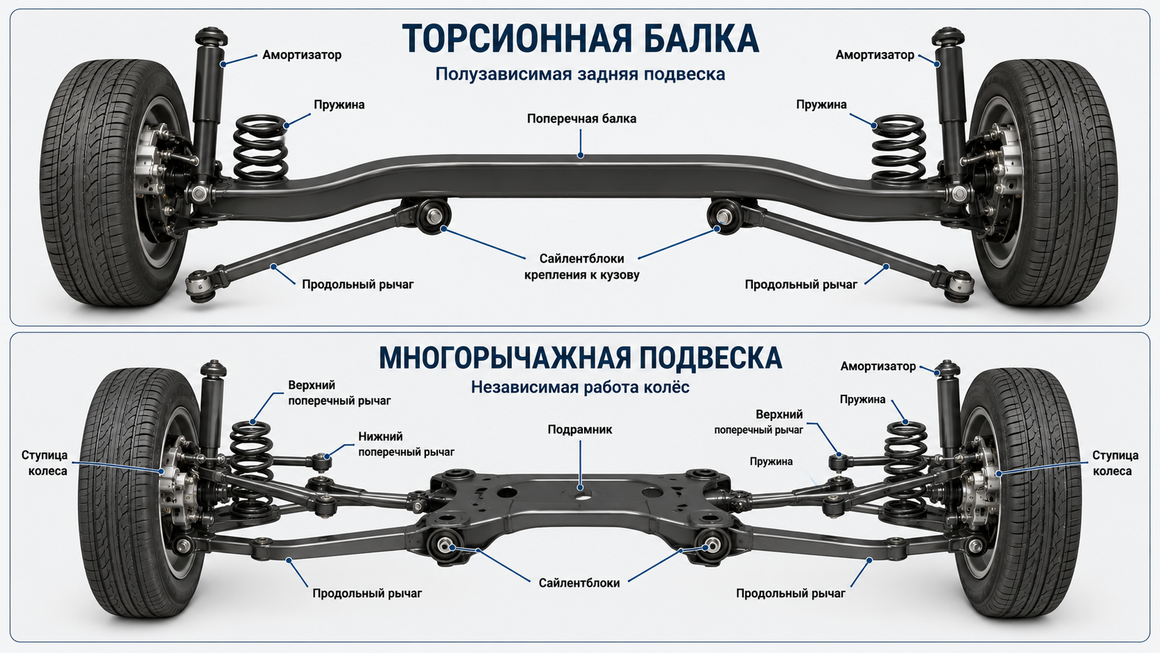 Многорычажная подвеска или торсионная балка (2)
