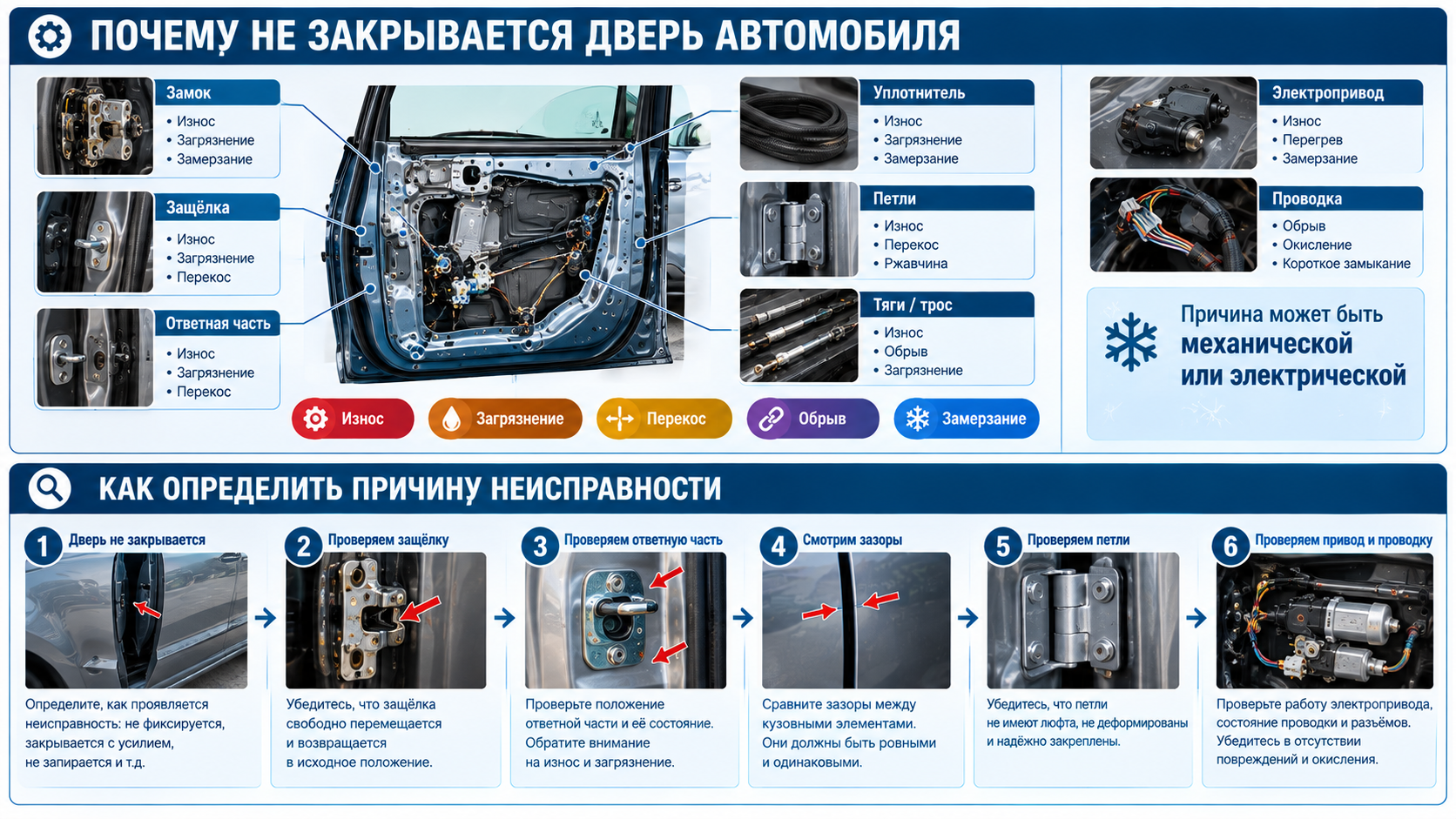 Дверь автомобиля не закрывается