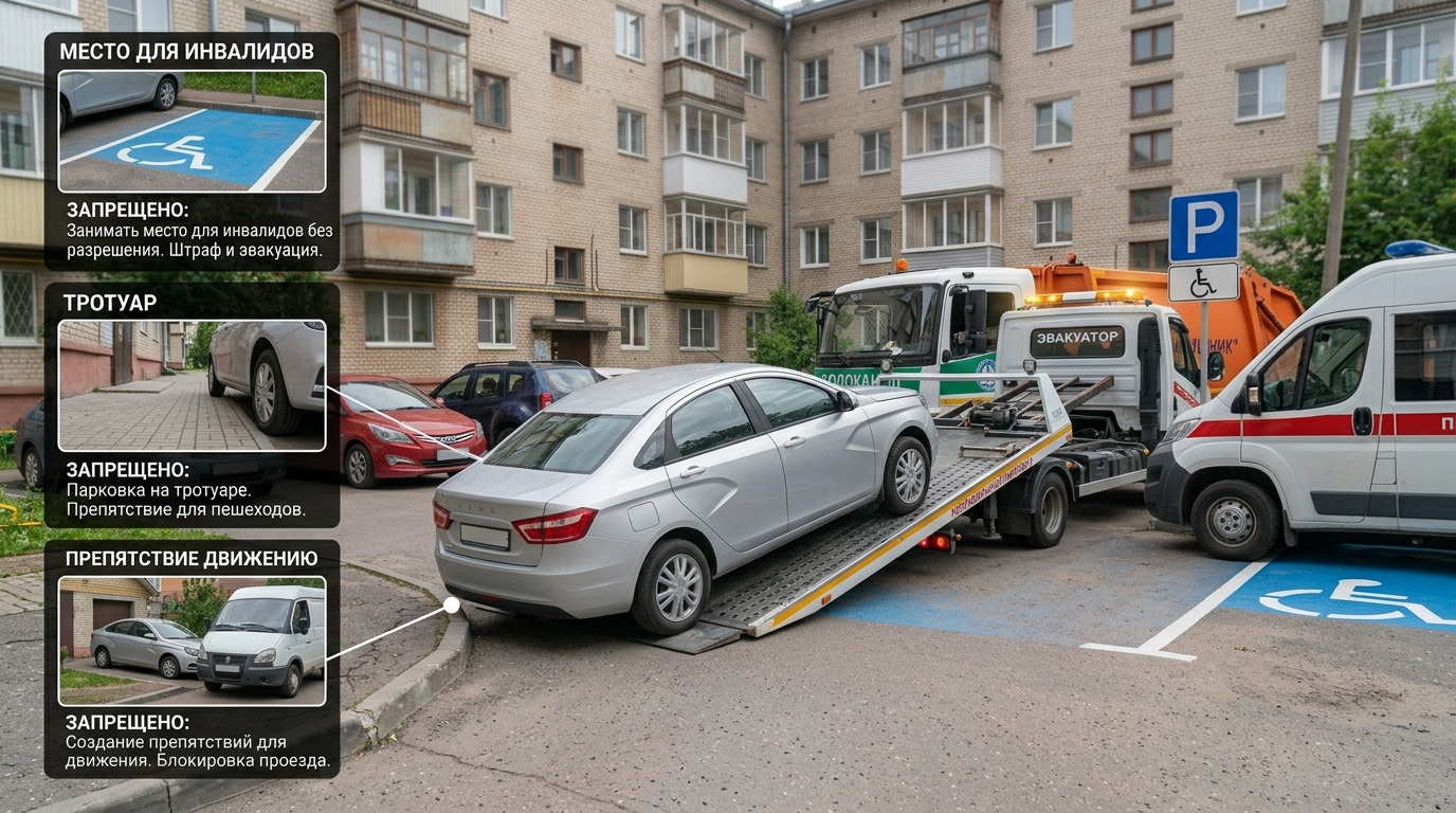 Парковка во дворе