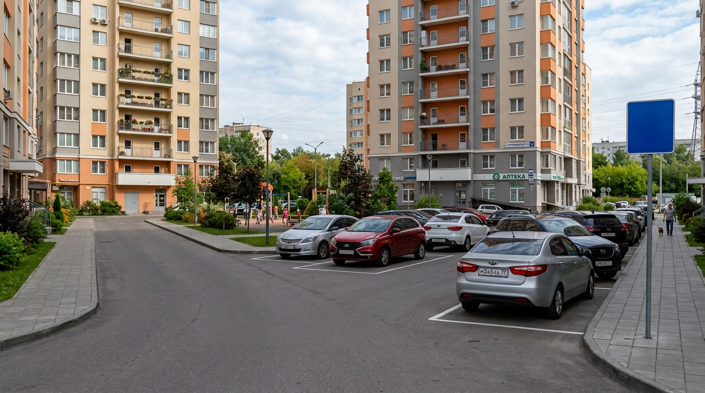Парковка во дворе