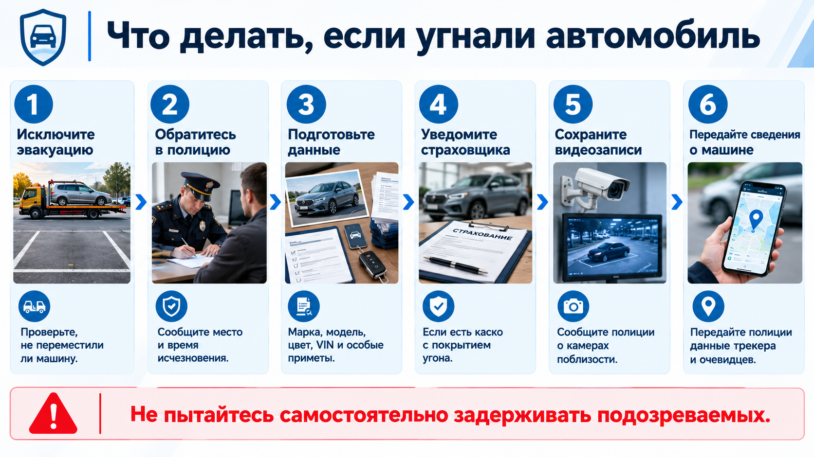Что делать при угоне автомобиля