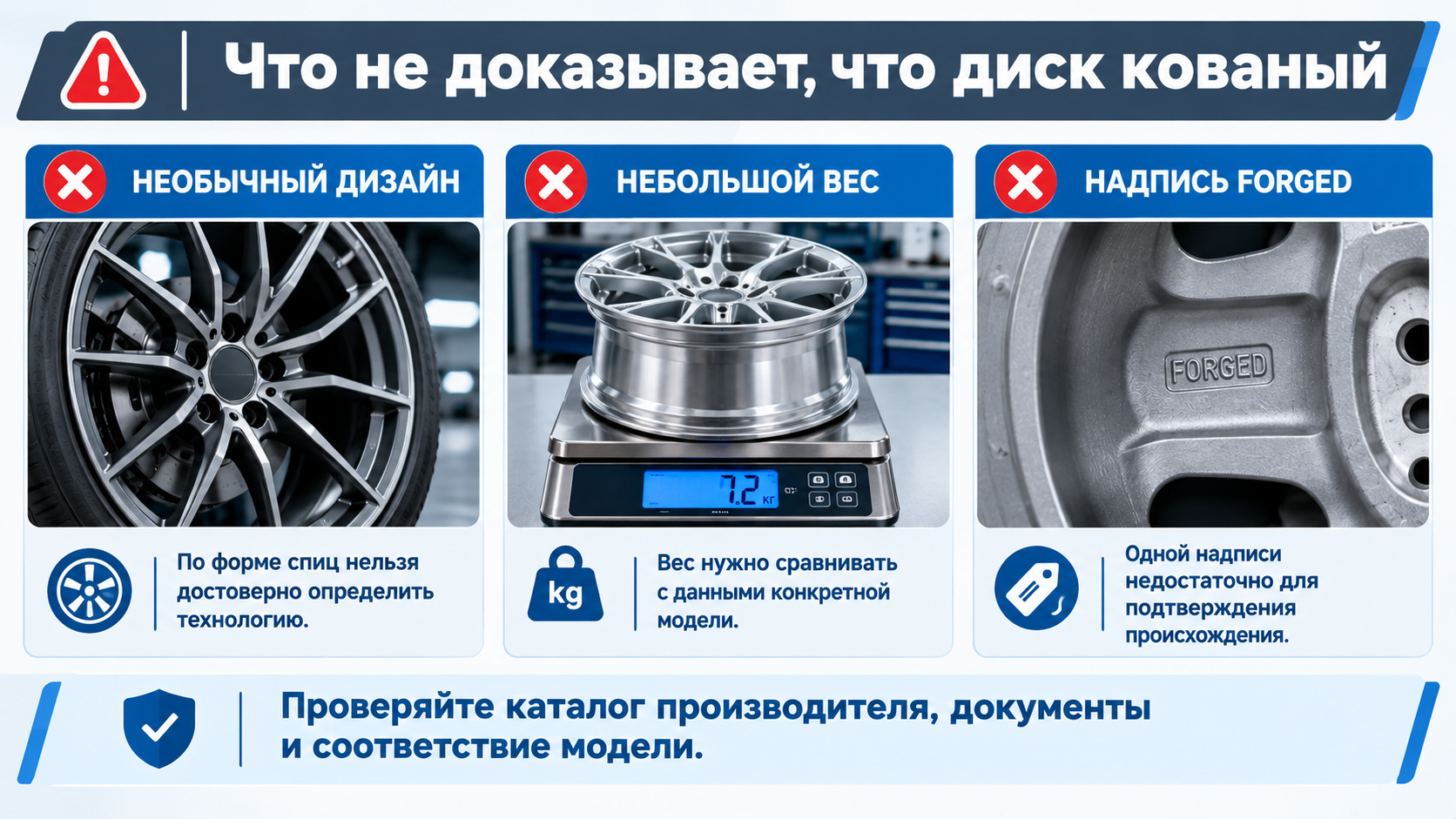 Что не доказывает кованость диска