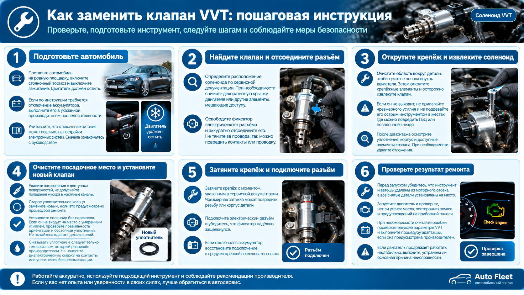 Пошаговая замена клапана VVT