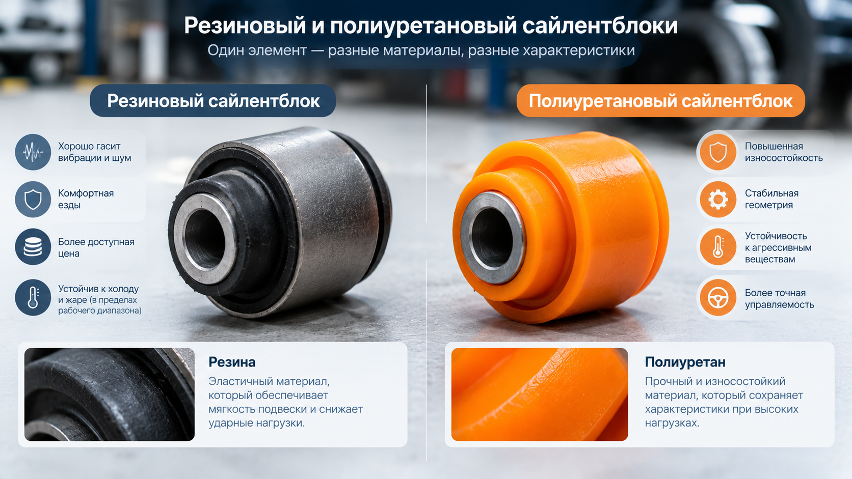 Полиуретановые сайлентблоки
